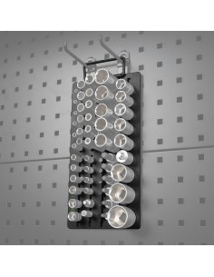 SISTEMA DE ORAGANIZACIÓN MAGNÉTICO DE LLAVES DE VASO, 38PCS