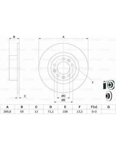 Disco de freno Bosch 0986479F08