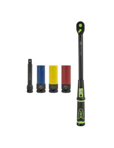 ESTUCHE DE HERRAMIENTAS DE 5 PIEZAS CON LLAVE DINAMOMÉTRICA 1/2" CON MIRILLA