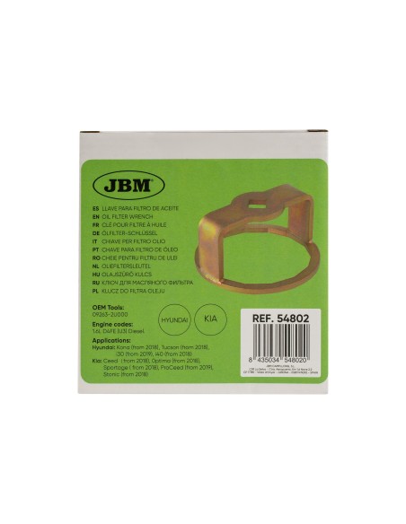 LLAVE PARA FILTRO DE ACEITE - HYUNDAI / KIA