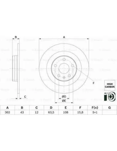 Disco de freno Bosch 0986479F31