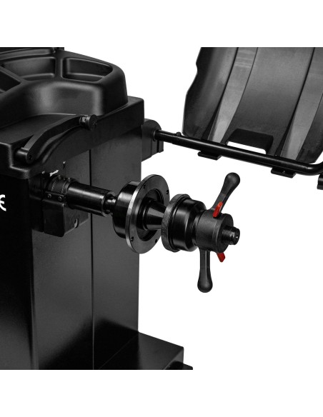 EQUILIBRADORA DE RUEDAS DIGITAL CON PEDAL DE FRENO Y LASER