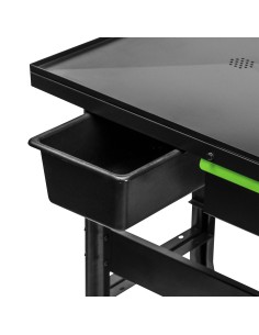 MESA DE TRABAJO MÓVIL CON SISTEMA DE DRENAJE, DEPÓSITO Y CAJÓN PORTAHERRAMIENTAS