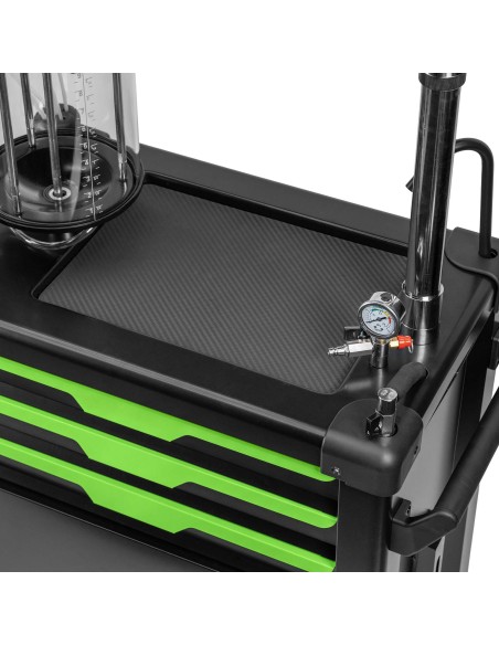 CARRO RECOGEDOR DE ACEITE CON SISTEMA DE ASPIRACIÓN Y COMPARTIMENTOS