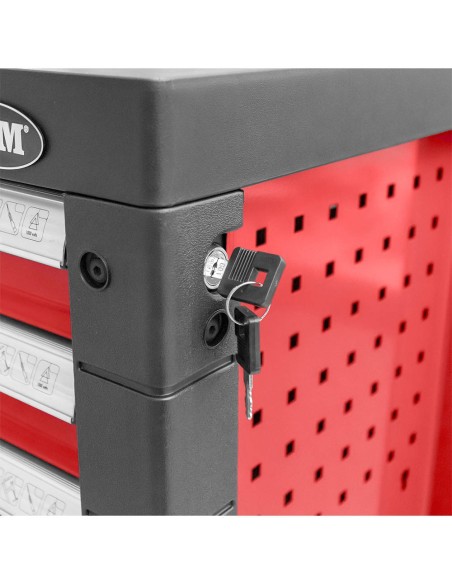 CARRO DE HERRAMIENTAS 7 CAJONES ROJO - ARMADO