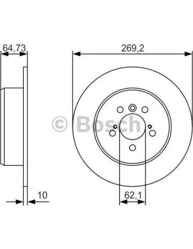 Disco de freno Bosch 0986479R00