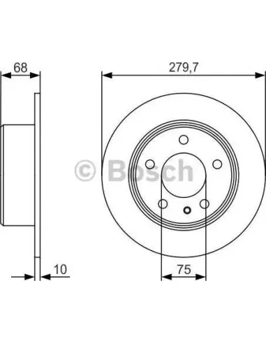 Disco de freno Bosch 0986479R01