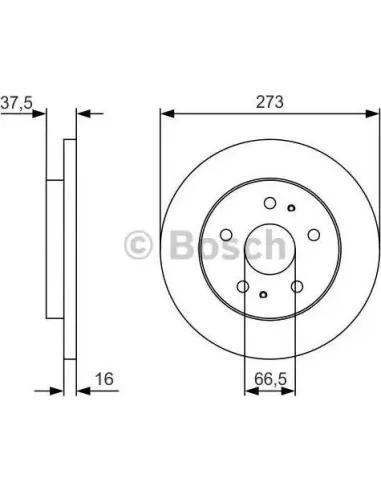 Disco de freno Bosch 0986479R02