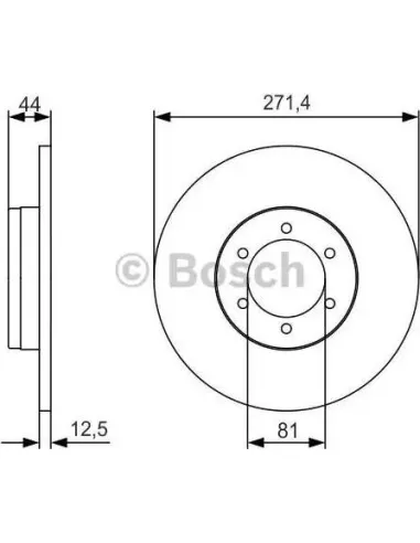 Disco de freno Bosch 0986479R03