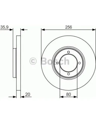 Disco de freno Bosch 0986479R04