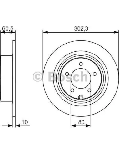 Disco de freno Bosch 0986479R07