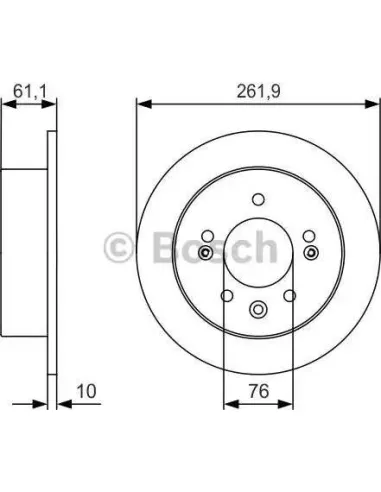 Disco de freno Bosch 0986479R09