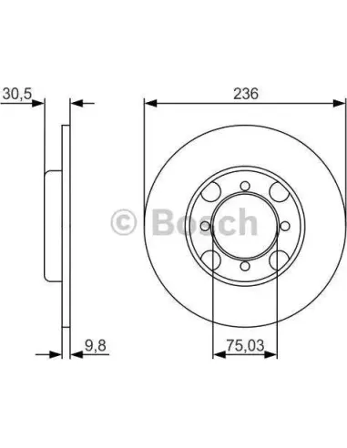 Disco de freno Bosch 0986479R12