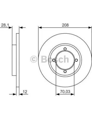 Disco de freno Bosch 0986479R13