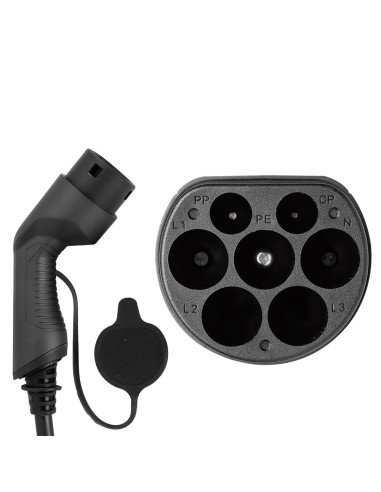 CABLE DE CARGA PARA COCHE ELÉCTRICO, 7.5KW, 32 A, TIPO 2 A TIPO 2 (MONOFÁSICO)