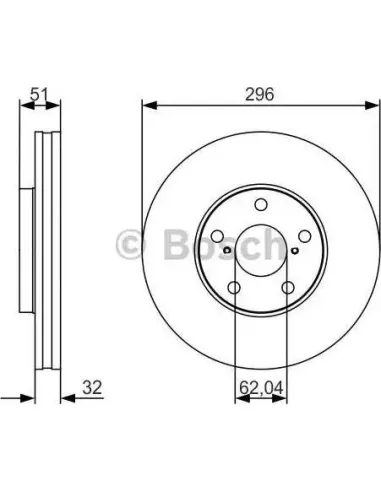 Disco de freno Bosch 0986479R20