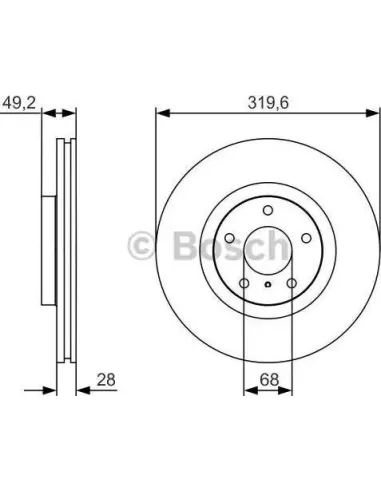 Disco de freno Bosch 0986479R22