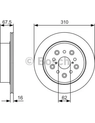 Disco de freno Bosch 0986479R25