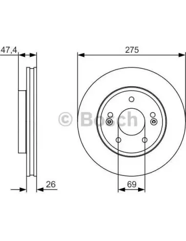 Disco de freno Bosch 0986479R26