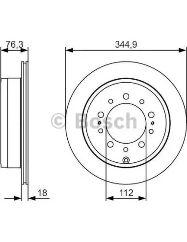 Disco de freno Bosch 0986479R32