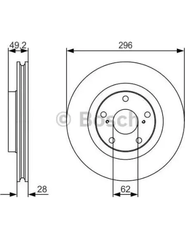 Disco de freno Bosch 0986479R33