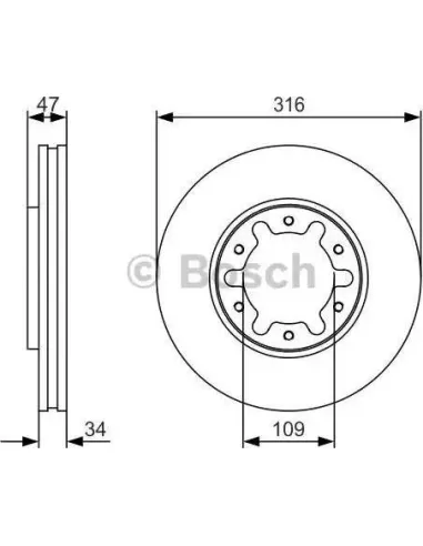 Disco de freno Bosch 0986479R38