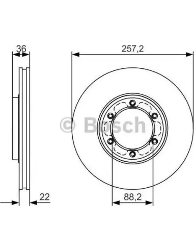 Disco de freno Bosch 0986479R42