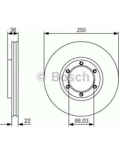 Disco de freno Bosch 0986479R43