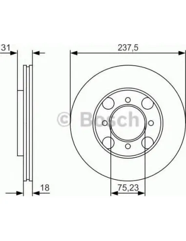 Disco de freno Bosch 0986479R44