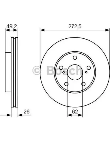 Disco de freno Bosch 0986479R45