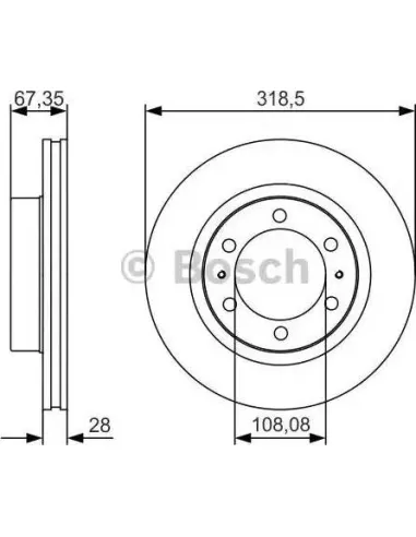 Disco de freno Bosch 0986479R46