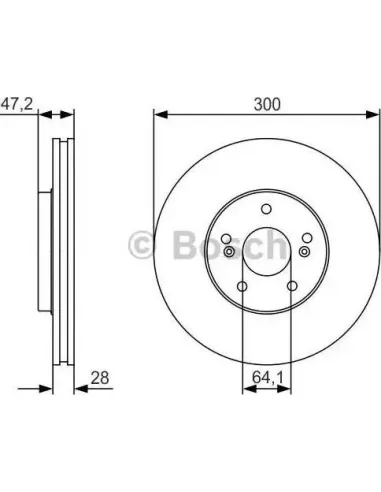 Disco de freno Bosch 0986479R47