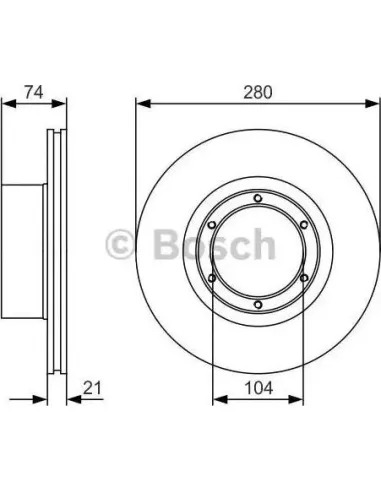 Disco de freno Bosch 0986479R49