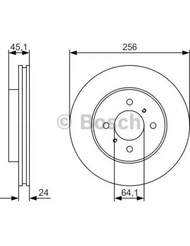 Disco de freno Bosch 0986479R51