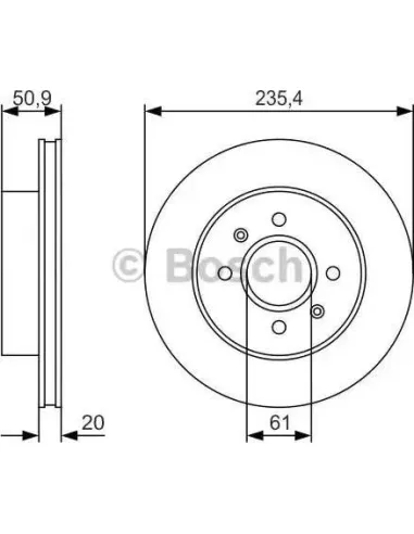 Disco de freno Bosch 0986479R52