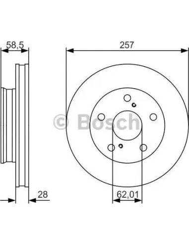 Disco de freno Bosch 0986479R53