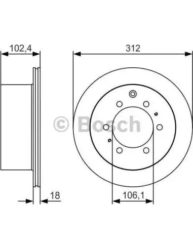 Disco de freno Bosch 0986479R57