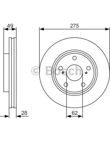 Disco de freno Bosch 0986479R58