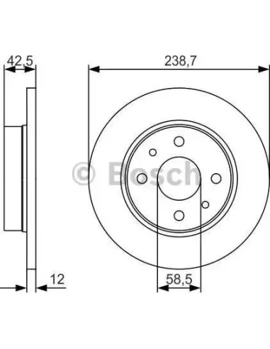 Disco de freno Bosch 0986479R61