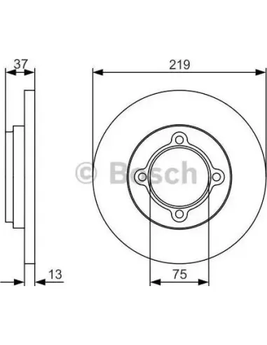 Disco de freno Bosch 0986479R62