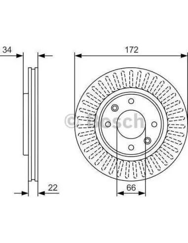 Disco de freno Bosch 0986479R63