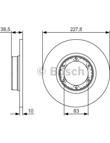 Disco de freno Bosch 0986479R65