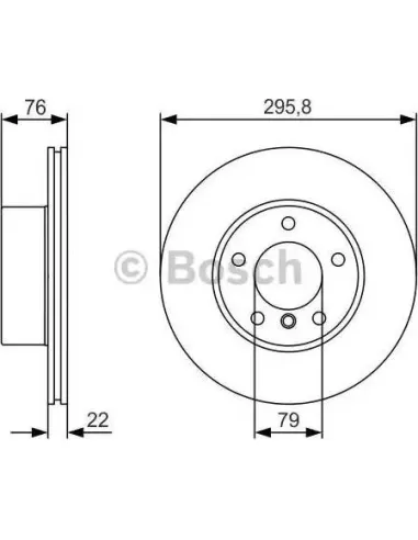 Disco de freno Bosch 0986479R72