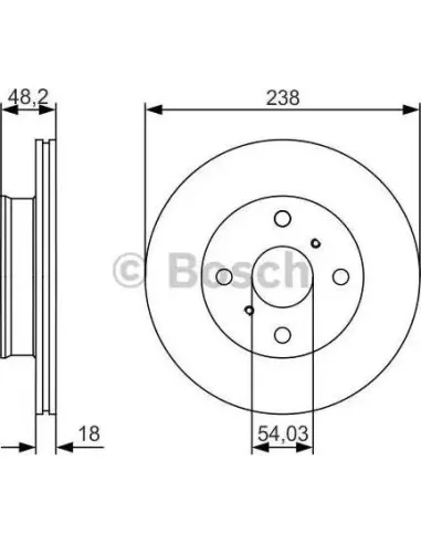 Disco de freno Bosch 0986479R75