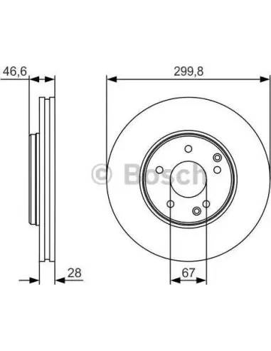 Disco de freno Bosch 0986479R79