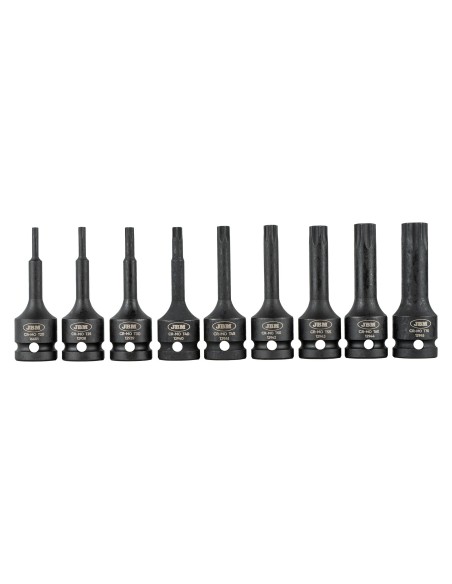 SET DE 9 PUNTAS DE IMPACTO TORX DE 1/2"