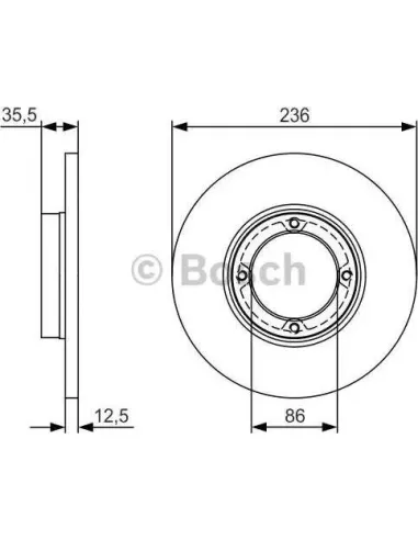 Disco de freno Bosch 0986479R81