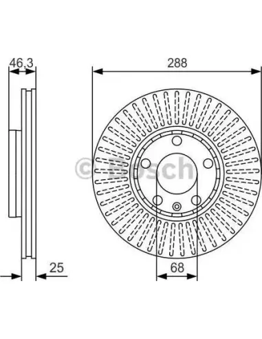 Disco de freno Bosch 0986479R82