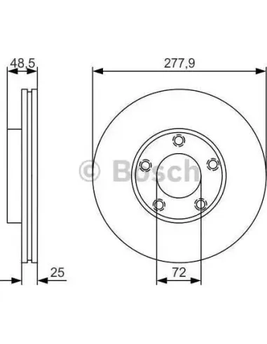 Disco de freno Bosch 0986479R83