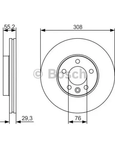 Disco de freno Bosch 0986479R84